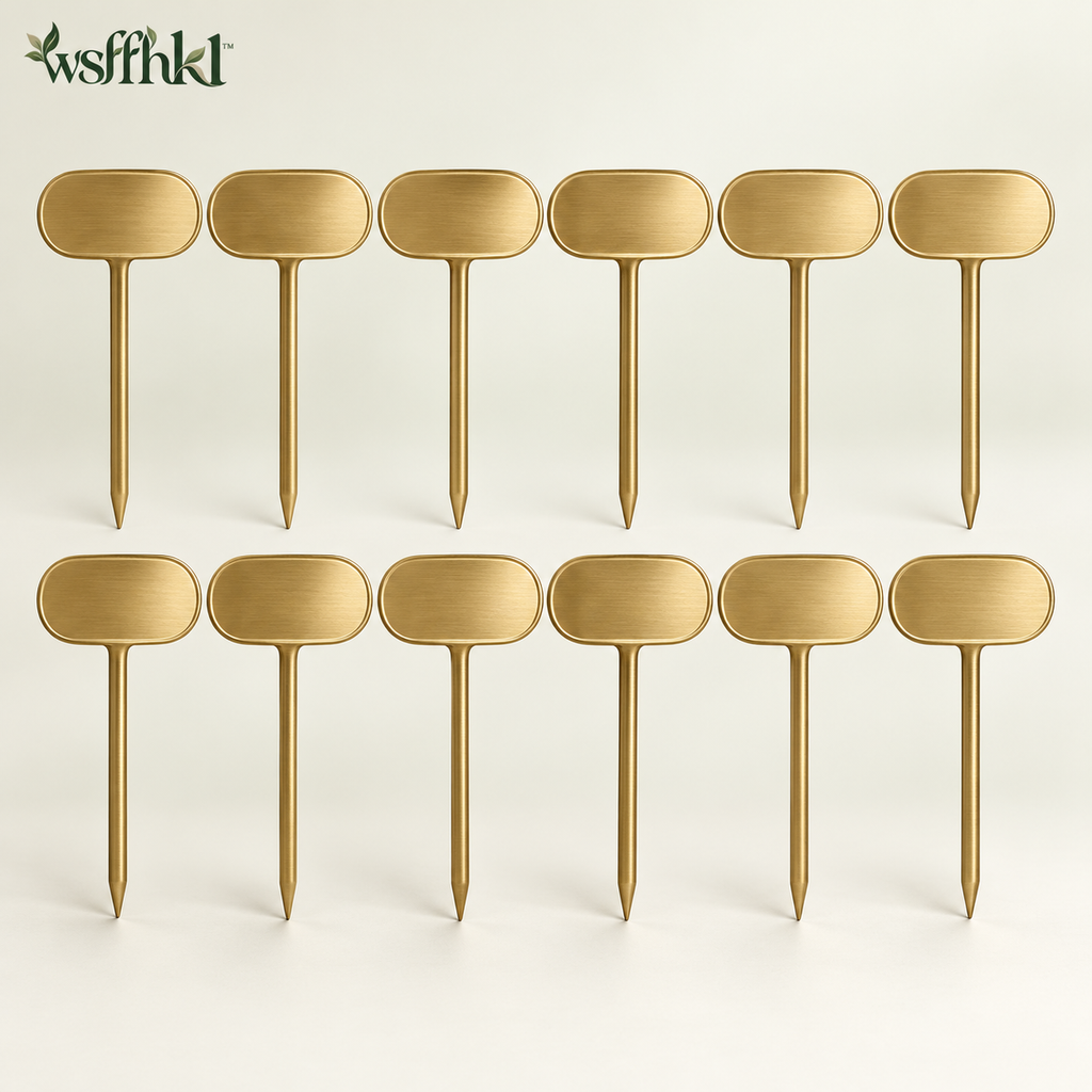 wsffhkl™ Gold-Tone Plant Marker Stakes — main view