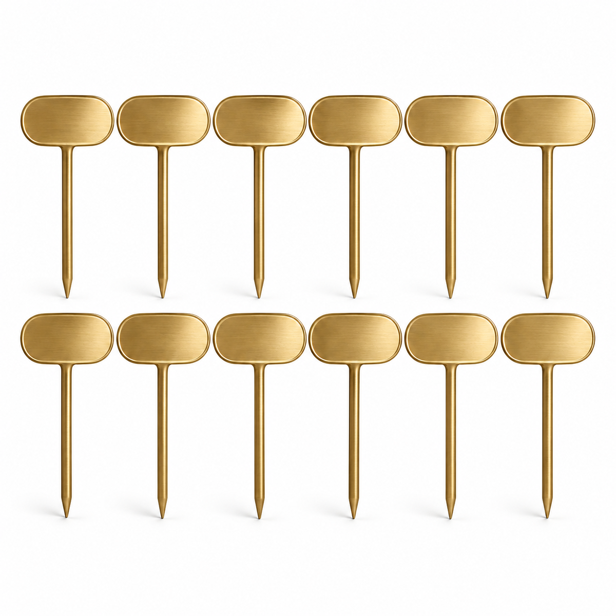 wsffhkl™ Gold-Tone Plant Marker Stakes — white background