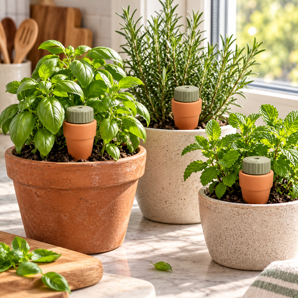 wsffhkl™ Terracotta Watering Spikes — lifestyle view 1