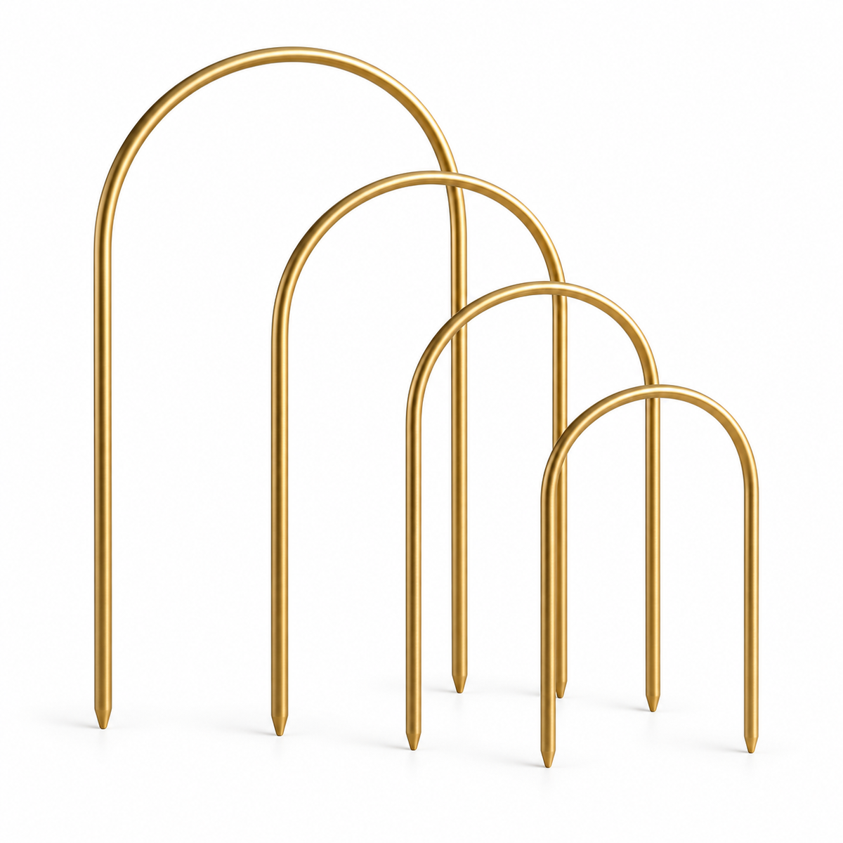 wsffhkl™ Gold-Tone Plant Support Hoops — white background