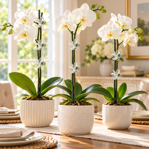 wsffhkl™ Clear Orchid Support Clips — lifestyle view 1