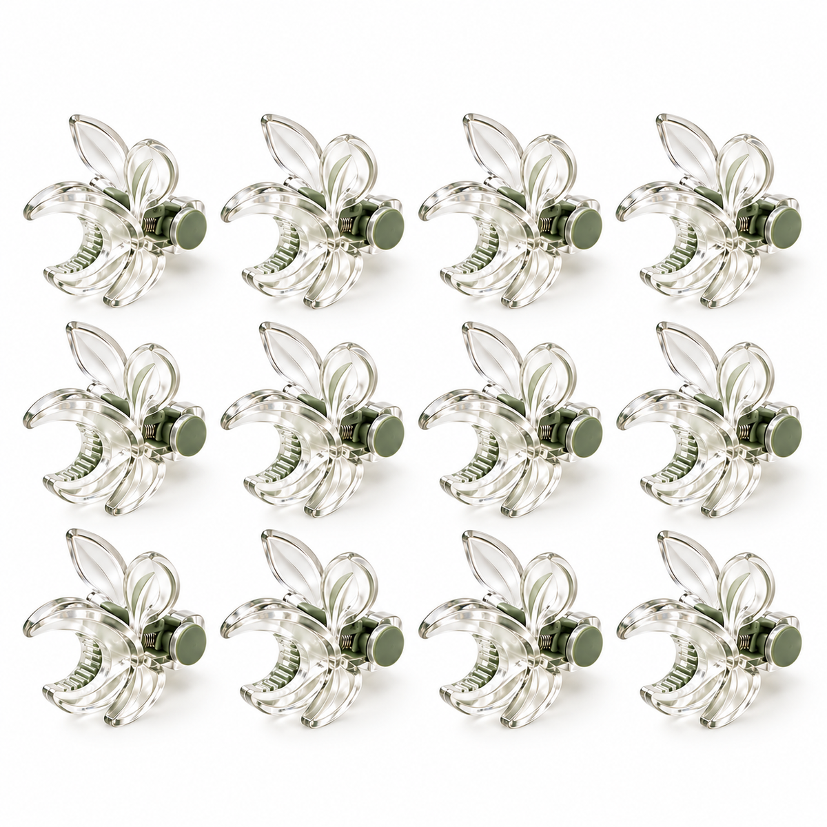 wsffhkl™ Clear Orchid Support Clips — white background